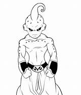 Buu Pages Kid Majin Lineart Colouring Deviantart Trending Days Last sketch template