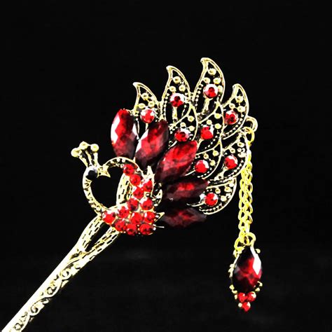 peacock hairpin phoenix hairpin fashion hairpins tassel butterfly