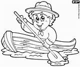 Coloring Rowing Boat Scout Boy Printable Getdrawings Drawing sketch template