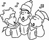 Coloring Carolers Singing Pages Little Printable Kids Christmas Drawing Carol Sing Singers Children Clipart People Color Jingle Colorings sketch template