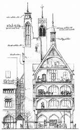 Gothic Arch Rises Pointed Sketch sketch template