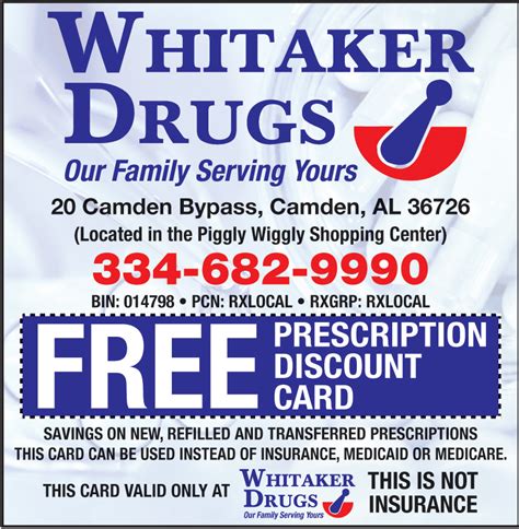 prescription discount card  printable coupons usa local