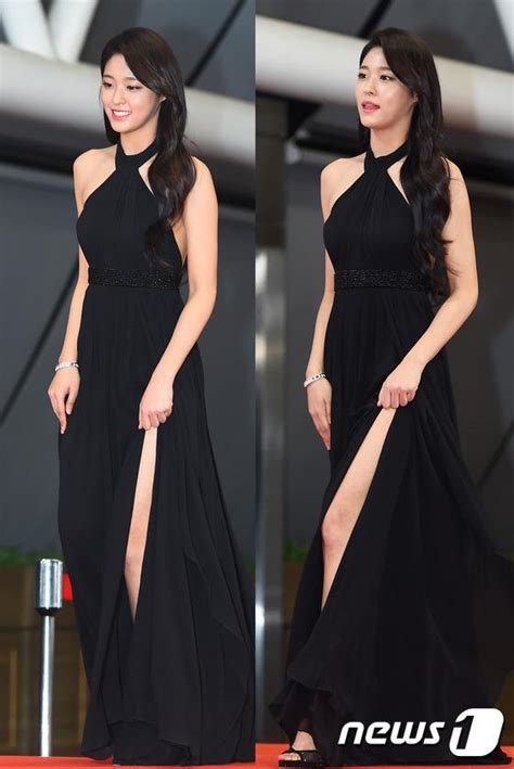 Seolhyun Czech Aoa Black Dress Thigh Buried Attract Everyone S Eye