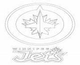 Coloring Pages Hockey Logo Nhl Jets Sport Printable Winnipeg Detroit Wings Red Book Info sketch template