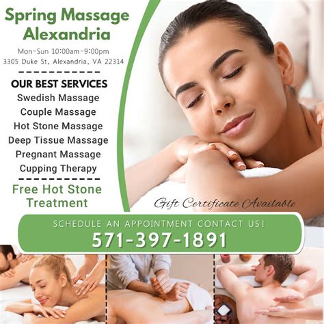 spring massage alexandria massage spa  alexandria
