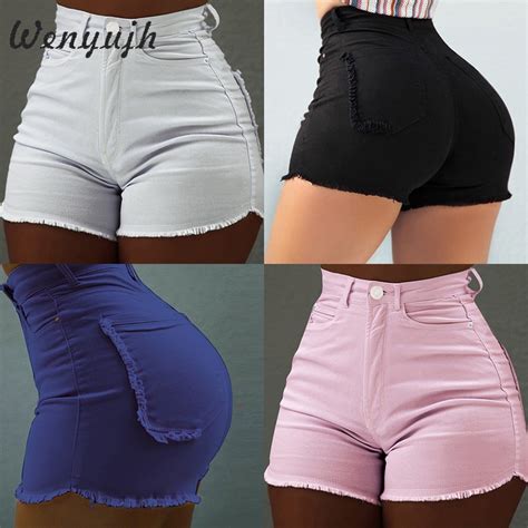 Wenyujh High Waist Denim Shorts Sexy Tassel Short Jeans Women 2019