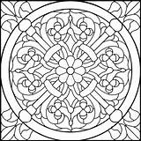 Stained Glass Patterns Pattern Simple Designs Adult Coloring Para sketch template