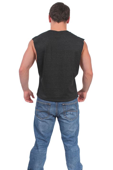 Men S Basic Sleeveless Tee Shirt Plain Muscle Tank With Open Sides