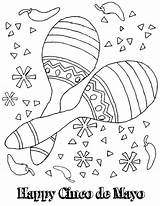 Mayo Cinco Coloring Pages Maracas Mariachi Happy Band Color Printable Getcolorings Getdrawings sketch template