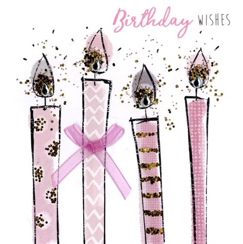 Birthday Wishes Happy Birthday Hand Finished Greeting Card Cards