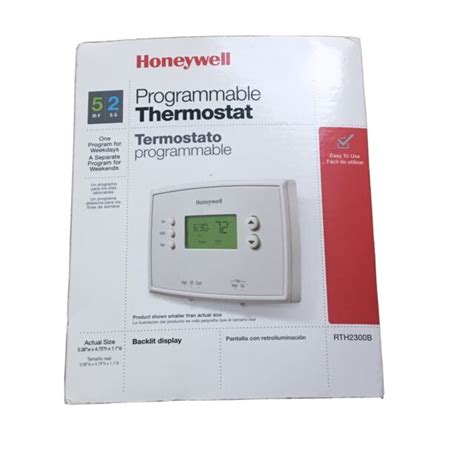 honeywell programmable thermostat rthb backlit display easy   ebay