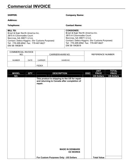 dhl commercial invoice  george