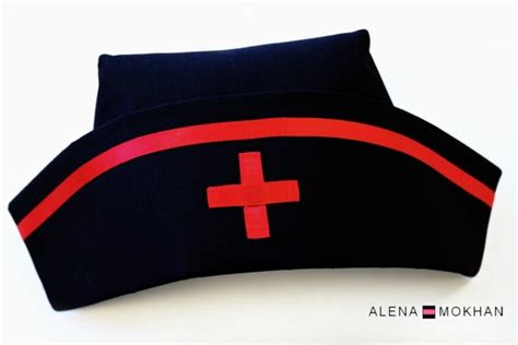 authentic vintage style black traditional nannette nurse cap nurse hat