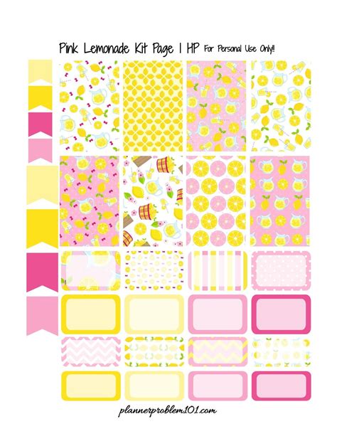 pink lemonade kit  shown   patterns