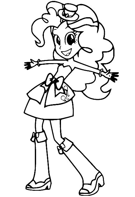 pinkie pie equestria girls coloring page