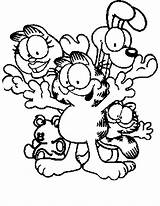 Garfield Odie sketch template