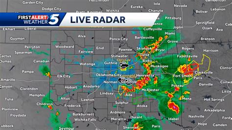 radar tracking heavy rain storms moving  oklahoma