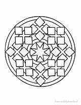 Mandalas Geometrischen Mustern sketch template