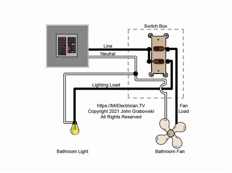 wiring bathroom fan  light   switch diagram wiring digital  schematic