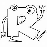 Babadoodle Monster sketch template