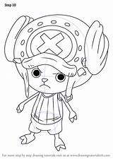 Chopper Piece Tony Draw Drawing Step Drawings Anime Tutorials Drawingtutorials101 Manga Tutorial sketch template