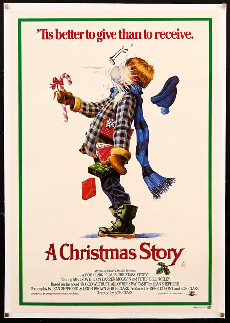 christmas story  poster  sheet  original vintage
