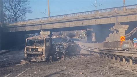 ukraine military  russian convoy destroyed  kyiv world news sky news