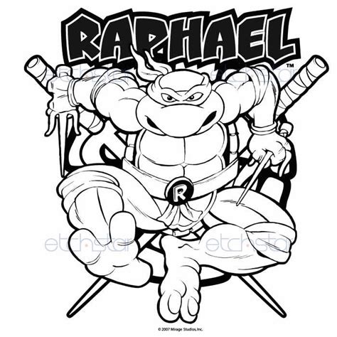 teenage mutant ninja turtles raphael coloring pages ninja turtle
