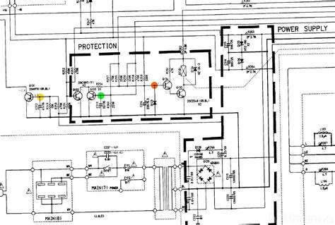 yamaha ax  schematic detail protection circuit  critical capacitors  hifi forum