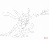 Greninja Pokemon Coloring Pages Getcolorings Getdrawings sketch template