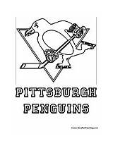 Pittsburgh Penguins Hockey Coloring Sports Pages Player Colormegood sketch template