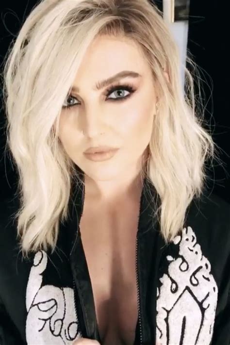 perrie edwards oozes sex appeal in sultry cleavage video ok magazine