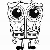 Spongebob Draw Crying Depressed Easy Coloring Squarepants Step Sheets Pages sketch template