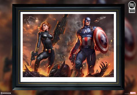 Captain America And Black Widow Team Up In New Premium Art