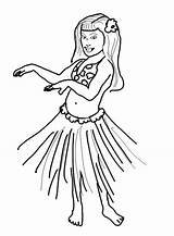 Coloring Hula Dancer Girl Pages Hawaiian Printable Getcolorings Jobs sketch template