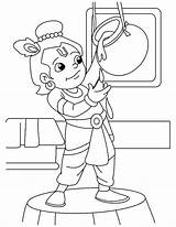Krishna Coloring Pages Lord Butter Drawing Kids Baby Worksheet Outline Colouring Cartoon Janmashtami Little Easy Color Online Cute Painting Searches sketch template
