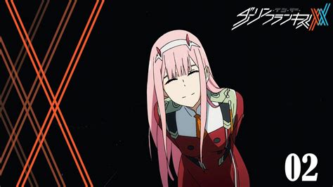 darling in the franxx zero two hiro zero two with pink hair with black