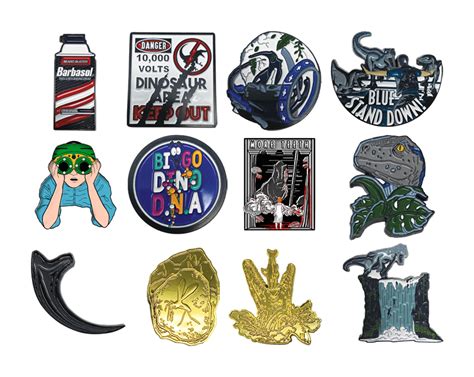 Jurassic Park Mystery Pin Badges Pin Badge Free Shipping Over £20