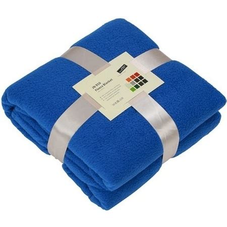 warme fleece dekensplaids kobaltblauw    cm  grams kwaliteit hobbymax de