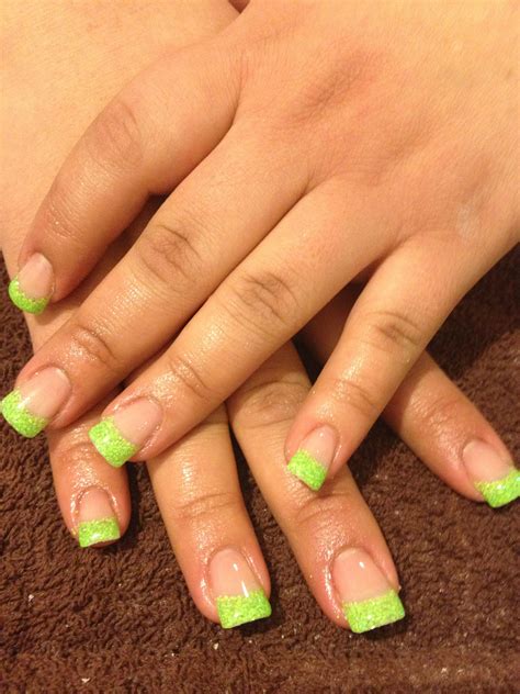 lime green sparkle sparkle gel nails gel nails gel manicure