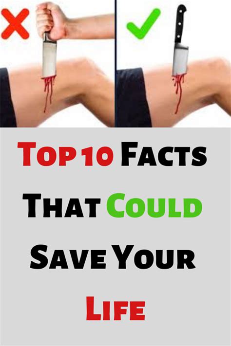 Top 10 Facts That Could Save Your Life Facts Life Save Yourself
