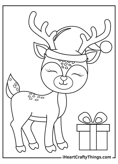 printable santa claus  reindeer coloring pages