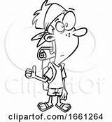Hitchhiker Male Cartoon Clipart Rf Illustrations Royalty Toonaday sketch template