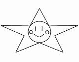 Star Smiling Coloring Coloringcrew sketch template
