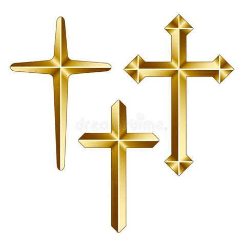 gouden christelijke kruisen vector illustratie illustration  elegantie katholiek