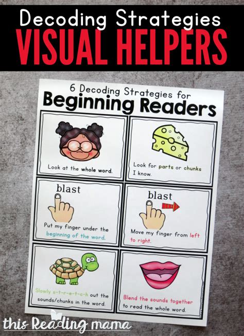 decoding strategies  beginning readers visual helpers  reading