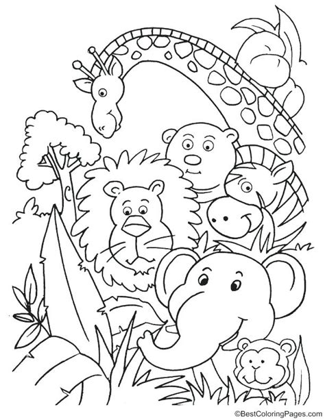 printable jungle coloring pages printable word searches