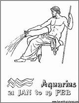 Coloring Aquarius Pages Printable Fun sketch template