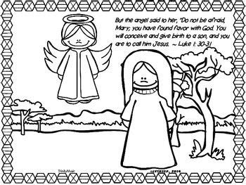 angel visits mary  joseph coloring page sundayschoolist