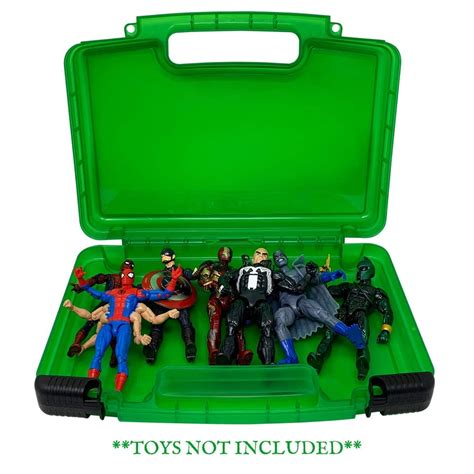 life   toy holder carrying case compatible  marvel legends  figures green toy